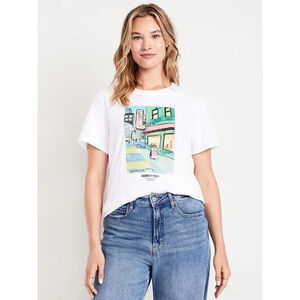 Old Navy EveryWear Crew-Neck Graphic FRANKIE'S WEST Bleeker St T-Shirt Size 3X